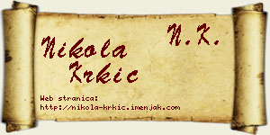 Nikola Krkić vizit kartica